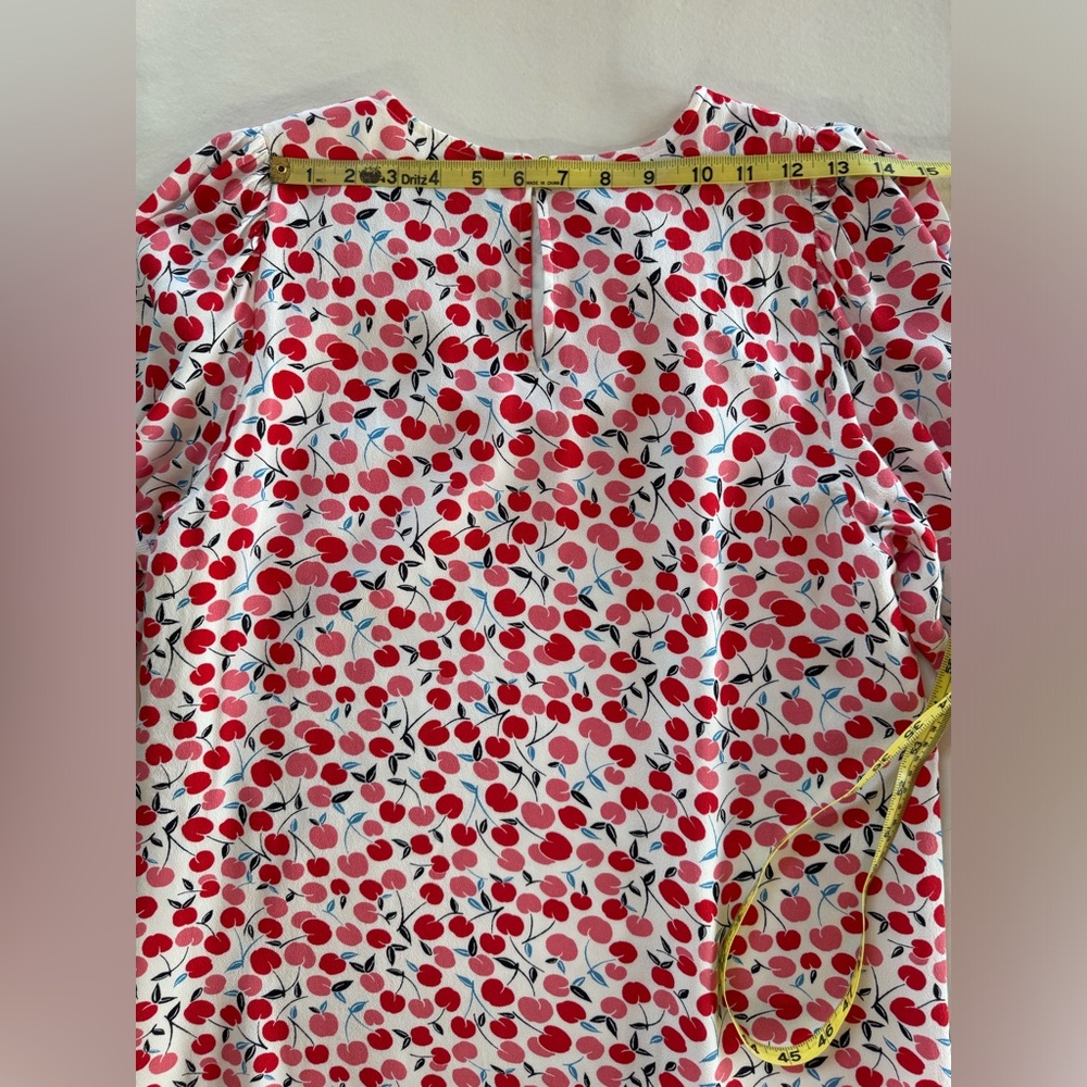 LOFT Cherry Print Balloon Sleeve Swing Dress (M) - Picture 14 of 17